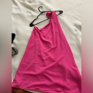 Pink lily 1 tie shoulder dress size small